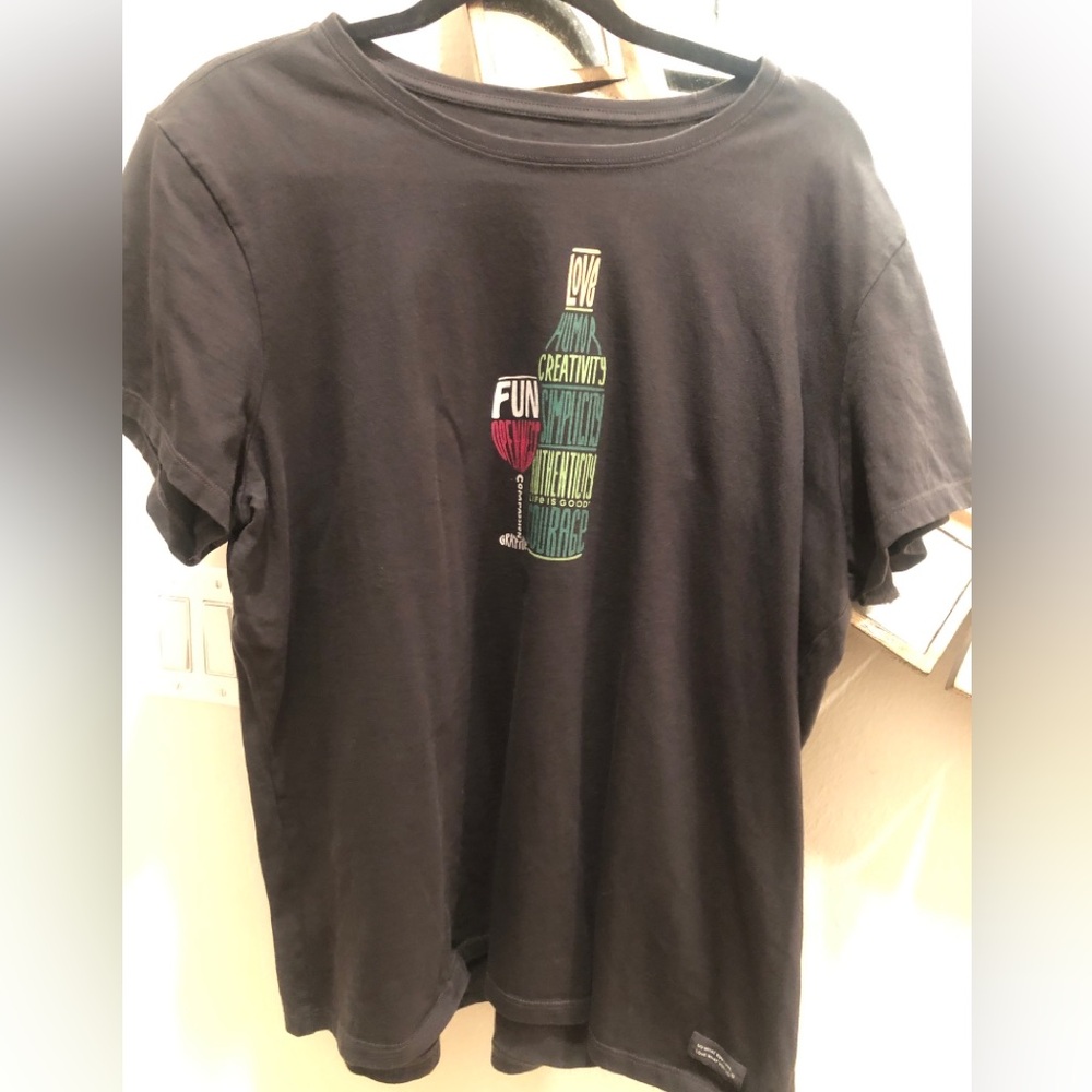 Life Is Good Black Short Sleeve Tee